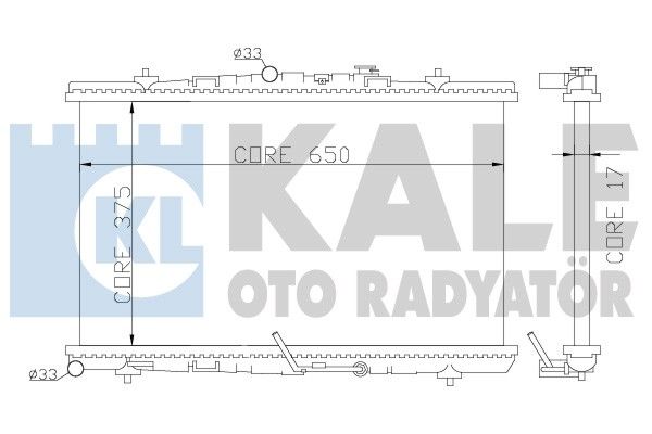 KALE OTO RADYATÖR radiatorius, variklio aušinimas 371300